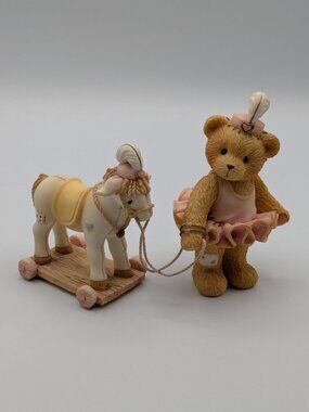 Cherished Teddies Tonya Friends are Bear Essentials (103942) 1996, Girl w/ Horse